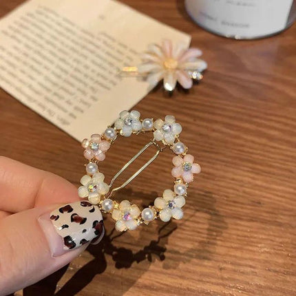 Women Girls Hair Clip Rhinestone Crystal Hairpin Barrette Slide Clips Grip Gift - Aimall