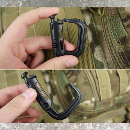 2/5pcs Outdoor D-ring Buckle for Backpack Mountaineering Hiking Camping Clip