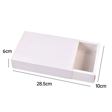 25X White Kraft Paper Drawer Jewelry Package Necklace Bracelet Gift Package box - Aimall