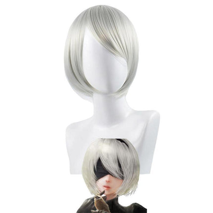 Neil Mechanical Epoch 2B Silver White Wig AU