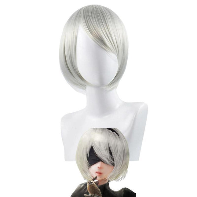 Neil Mechanical Epoch 2B Silver White Wig AU