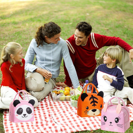 3D Bento Lunch Bag Cartoon Handbag Insulated Food Box Bag for Students LunchTote