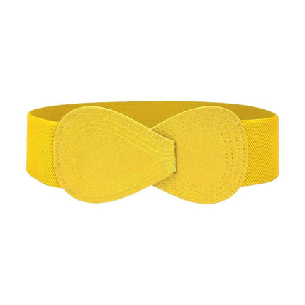 Fashion Belt Red Elastic Waist Cover Wide Belt Women Black Elastic Bow Decoration