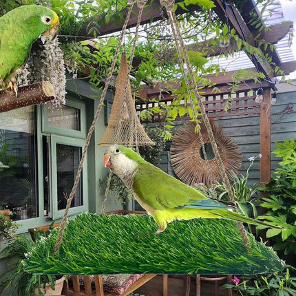 Parrot Turf Hammock Climbing Toy for Hamster Pet Bed Hanging Swing for Small Pet