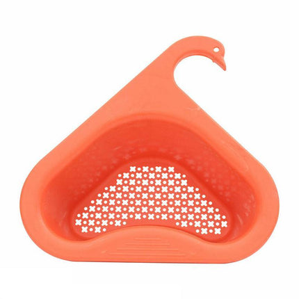Swan Drain Basket Punch Free Kitchen Sink Filter Organizer Strainer Holder Tool