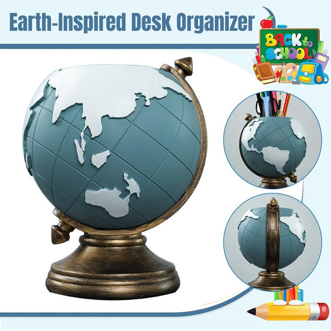 Harpiks Pen Holder Globe Desktop Organizer Storage Decoration for Office Desk