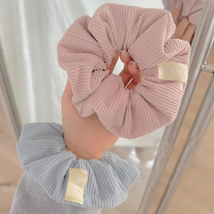 Corduroy Big Hair Scrunchies Ponytail Holder Hair Ties Rope Hair Accesorries - Aimall