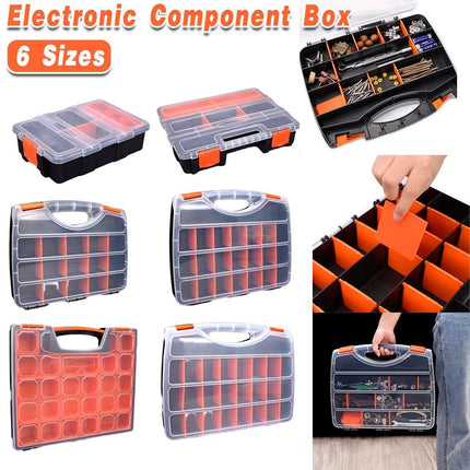 Clear Plastic Storage Box Multi Compartment Organizer for Small Parts Beads