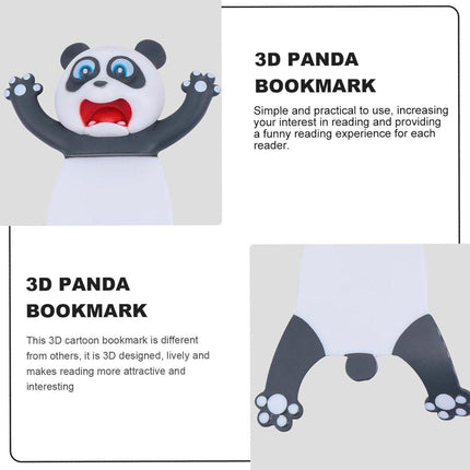 2pcs Cute 3D Panda Bookmarks Creative Animal Bookmarks for Reading Lovers