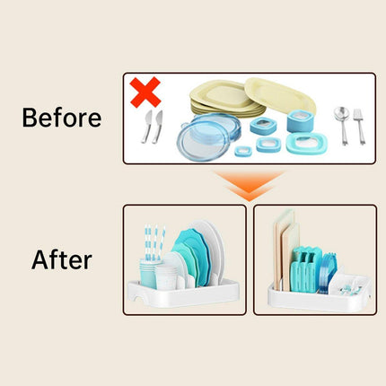 Kitchen Cabinet Storage Box Organizer with Divider Plate for Knife Fork Tabletop