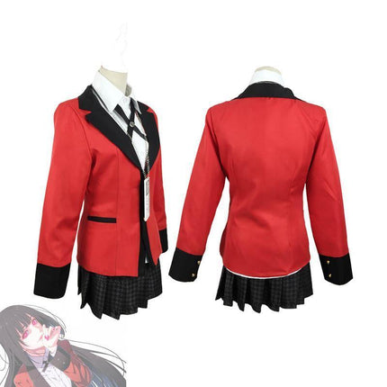 Kakegurui Compulsive Gambler Yumeko Jabami Cosplay Costume High School Uniform AU - Aimall