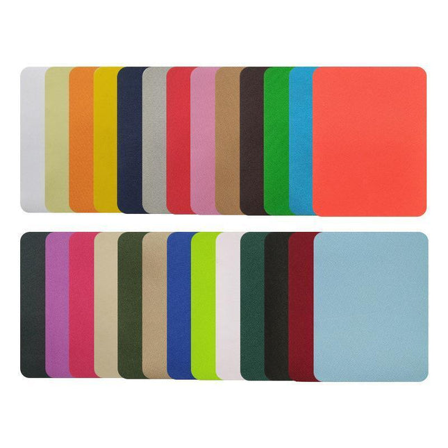 26X Solid Colour Twill Fabric Patch Kits Repair T-shirt Jeans Clothes Knee Hole - Aimall