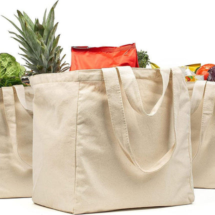 3pcs Casual Shoulder Bag Large Capacity Canvas Tote Bag for Shopping Life Use