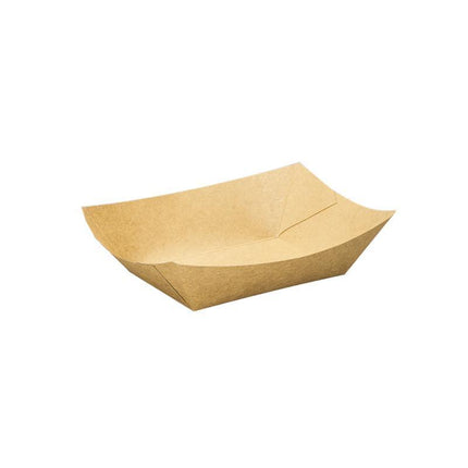 Kraft Paper Boat Tray Biodegradable Multi Size Serving Food Safe Fries Rice Deli Aimall