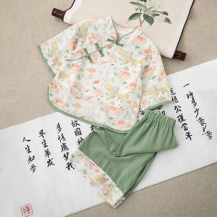 Girl Hanfu Set Two-Piece New Chinese Style Traditional Outfit Cultural Clothing