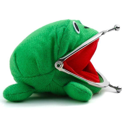 Charming Plush Frog Coin Purse Money Pouch Toy Wallet Unique Cash Bag - Aimall