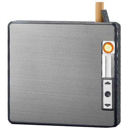 Automatic Rechargeable Electric USB Cigarette Case Lighter Gift Dampproof Box - Aimall