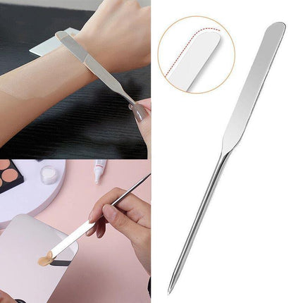 Stainless Steel Makeup Spatula Toner Mixing Stick Foundation Cream Mixing Tool - Aimall