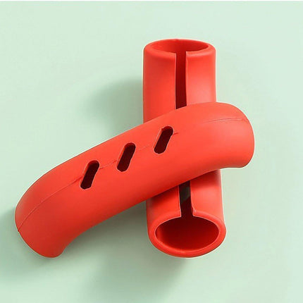 2pcs Silicone Pan Handle Covers Heat Resistant Anti-Ironing Wok Ear Insulated