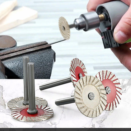10pcs 40mm Stone Engraving Saw Blades Corrugated Cutting Tools with Handle