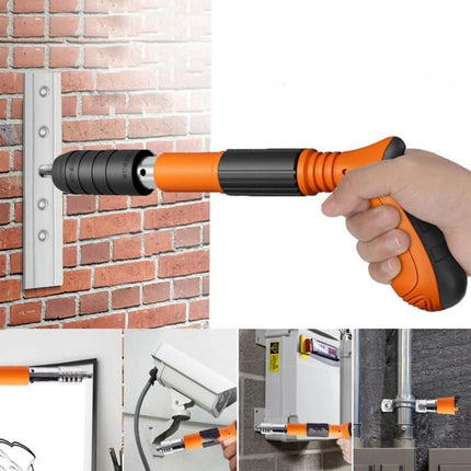 Adjustable Mini Air Nail Gun Machine Wall Fastening Rivet Tool with 100PCS Nails