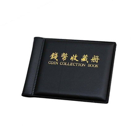 60 Slots Coin Album Holder Storage Collection Collecting Penny Pocket Book Black - Aimall