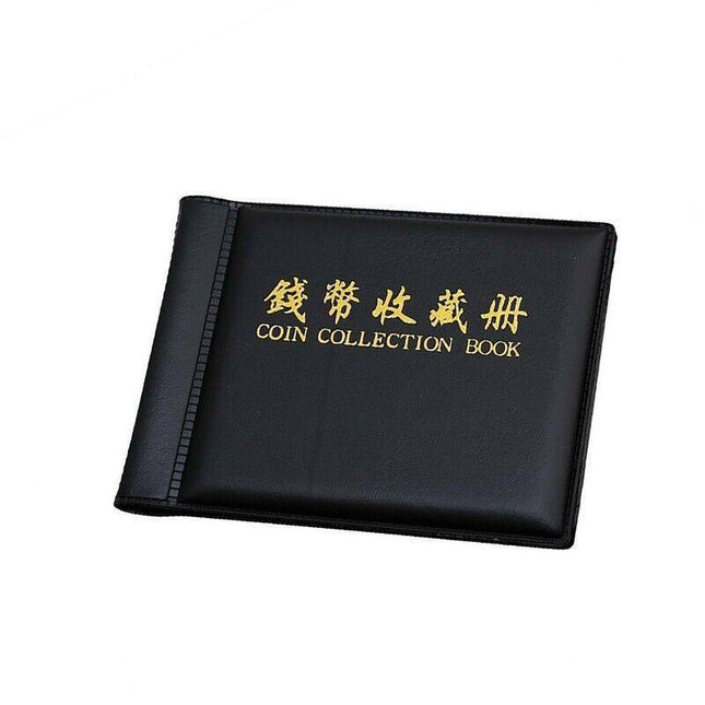 60 Slots Coin Album Holder Storage Collection Collecting Penny Pocket Book Black - Aimall