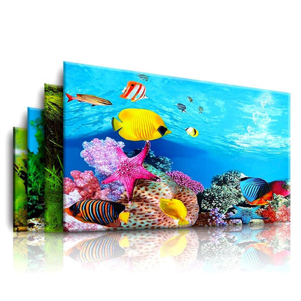 Aquarium Background Fish Tank Wallpaper Double Sided Decoration Sticker Paper