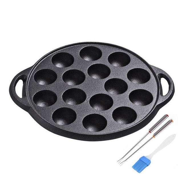 Octopus Croquette Pan 15 Holes Non-Coated Non-Stick Takoyaki Grill Cooking Plate