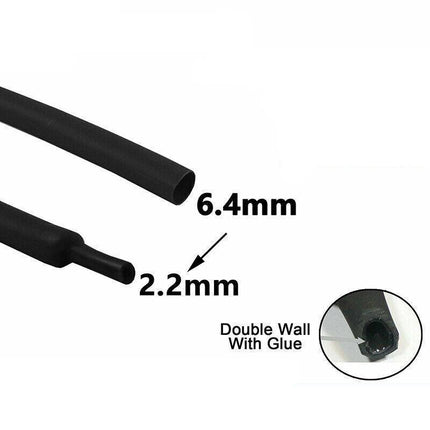Grade Marine Heat Shrink Tubing 3:1 Wire Sleeve Glue Inside Fast Wrap Insulation Black - Aimall