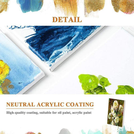 5x Artist Blank Stretched Canvas Canvases Art Large White Range Oil Acrylic Wood - Aimall
