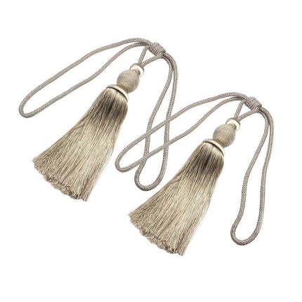 1pair Curtain Tiebacks Hanging Balls Tassel Rope Decorative Curtain Holders