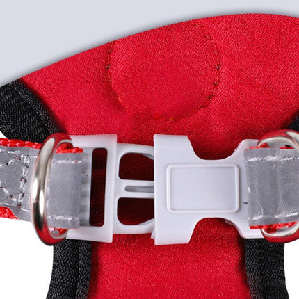 Dog Harness Cat Lead Puppy Leash VEST Mesh Breathe Adjustable Braces Small Pet Black - Aimall