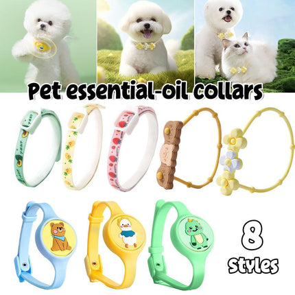 Cute Animal Essential Oil Collar for Dogs Cats Prevent Mosquito Bites