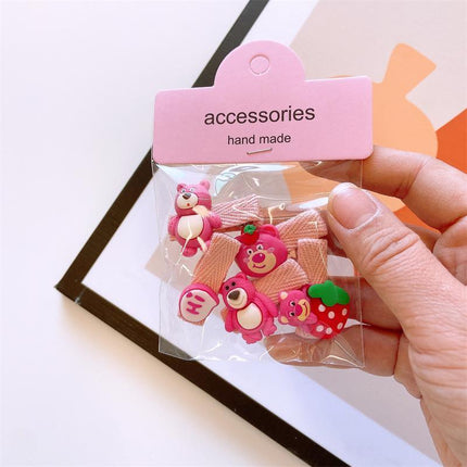 5Pcs Cute Cartoon Animal Hairpin Set for Girls - Mini Hair Clips Party Gift