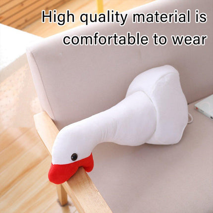Funny Big White Goose Headgear Costume Hat Quirky Party Props Animal Cosplay