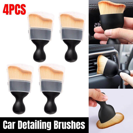 4pcs Car Interior Cleaning Tool Set Crevice Brush Dust Remover for Detailing