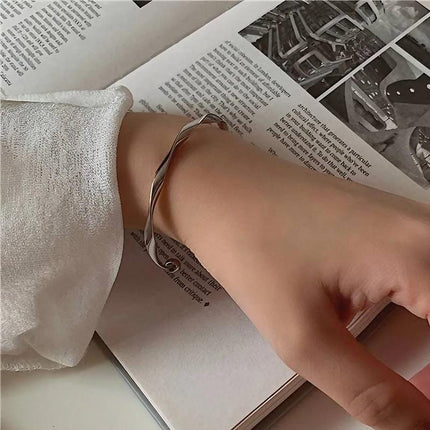 Bangle Bowknot Bells Bracelet Korean Opening Wrist Chain Women Silver Bracelet - Aimall