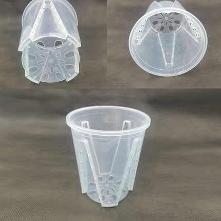10xClear Plastic Orchid Pots with Holes for Phalaenopsis Root Aeration