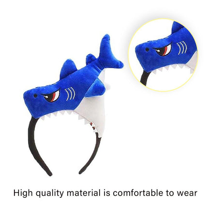 2pcs Blue Shark Cartoon Hairbands Face Washing Headband for Hair Accessories