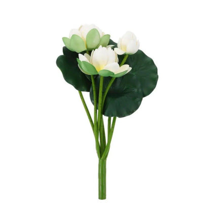 2PCS Simulation Lotus Flower Water Lily Decoration EVA Small Artificial Plant