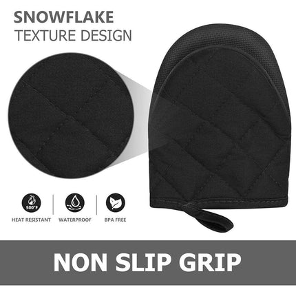 1 Pair Non Slip Oven Mitts Heat Resistant Baking Gloves for Kitchen and Cooking