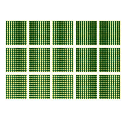 8/13/25/50mm Colour Sticker Dots Adhesive Round Labels Circular Scrapbooking Green - Aimall