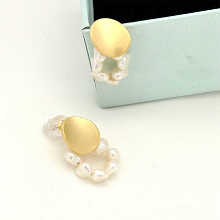 Vintage Pearl Beaded Earrings Simple Versatile Jewelry Women Elegant Fashion