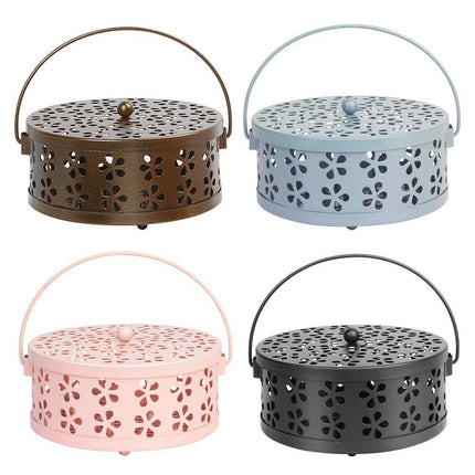 Iron Mosquito Incense Box Fireproof Tray Stand Indoor Household Incense Holder