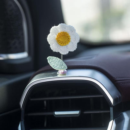 Fashion Car Dashboard Shaking Head Plant Flower Ornaments Automobile Decoration - Aimall