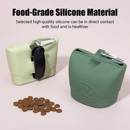 Portable Dog Food Bag Outdoor Walking Travel Feeding Pouch Pet Supplies
