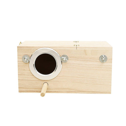Wooden Nest Bird Breeding Box Parakeet Parrot Cockatiel Cage Nesting House S M L - Aimall