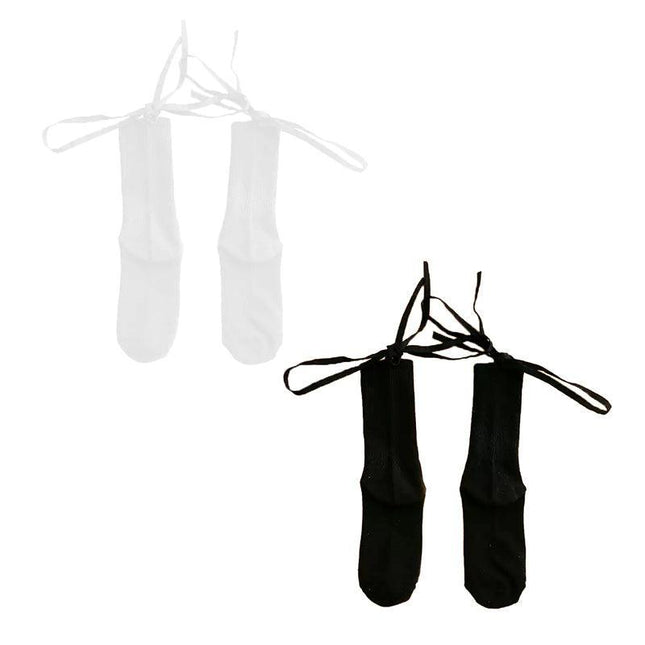 Cross-Tie Women Lolita Socks Bandage Stockings Korean Style Middle Tube Socks Au - Aimall