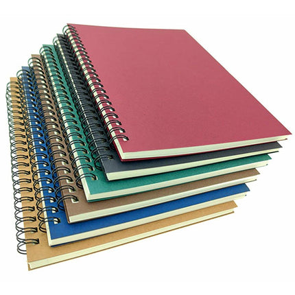 6pcs A5 Spiral Notebook Homework Exercise Book Durable Notepad for School Office